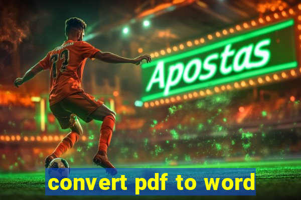 convert pdf to word