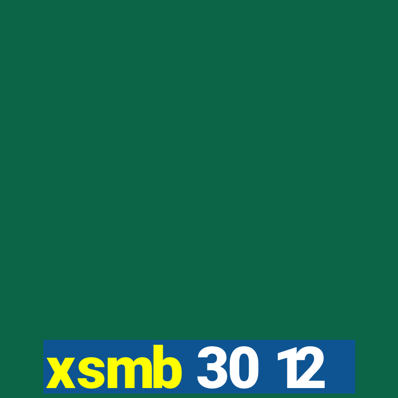 xsmb 30 12