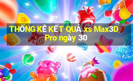 THỐNG KÊ KẾT QUẢ xs Max3D Pro ngày 30