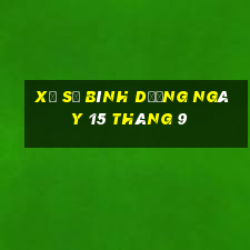 xổ số bình dương ngày 15 tháng 9