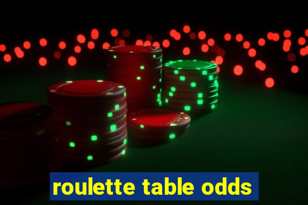 roulette table odds