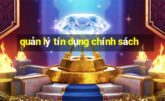 quản lý tín dụng chính sách